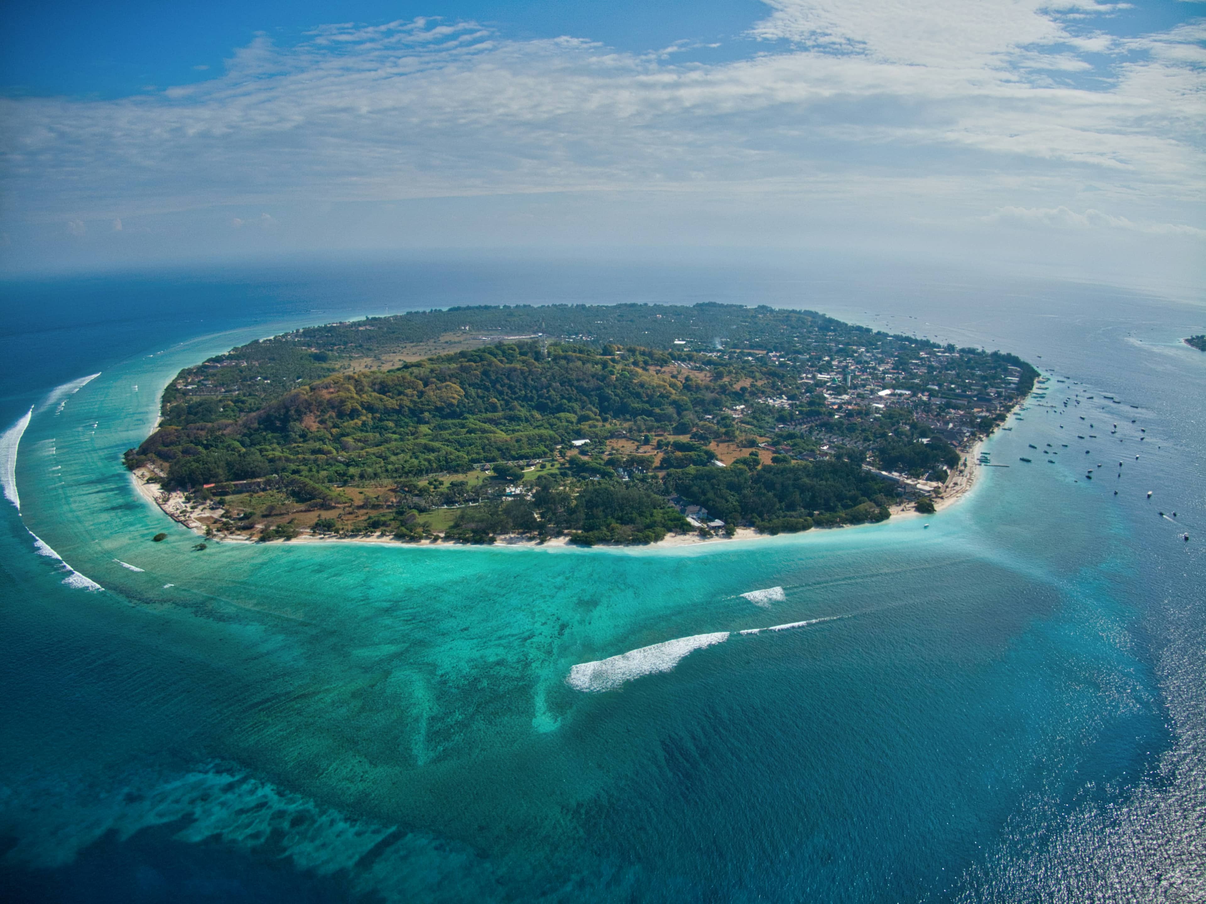 Gili Trawangan island coastline, North Lombok Regency, Indonesia