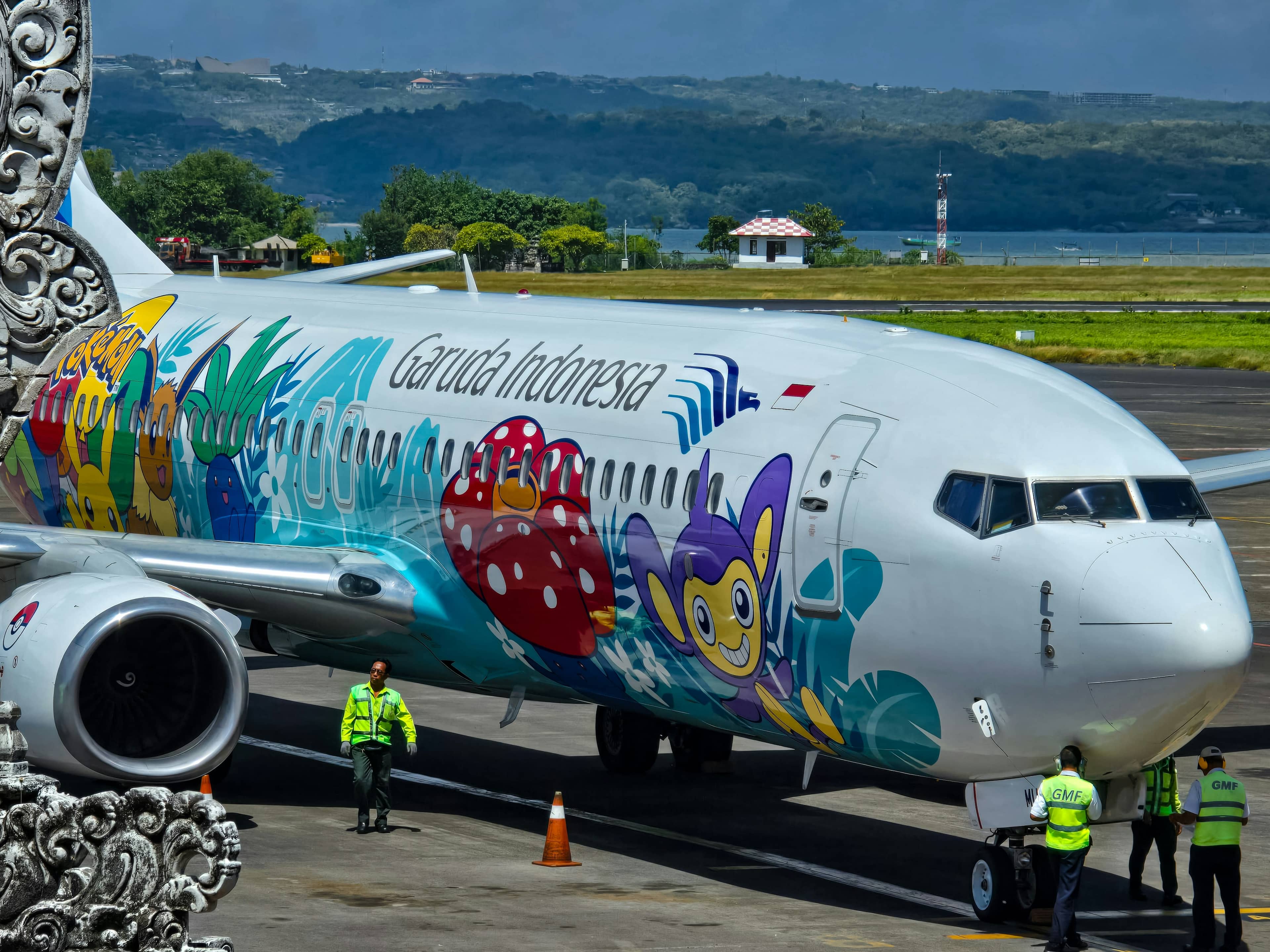 Passenger jet on the tarmac at I Gusti Ngurah Rai International Airport, Bali
